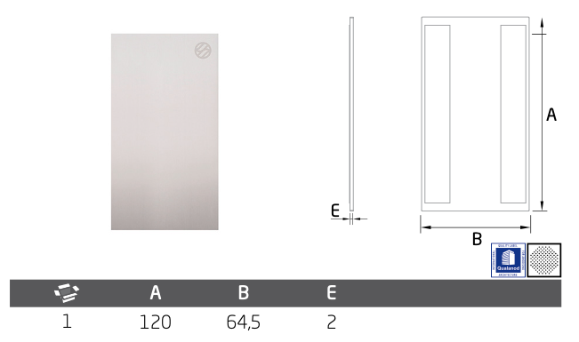 Cache de finition horizontal sans revêtement - garde corps escalier GLASSFIT 1602